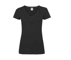 Fruit of the Loom SC601 - Lady Fit V Neck (61-398-0) Black