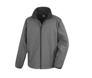 Result RS231 - Men's Fleece Jacket Zipped Pockets Charcoal/ Black