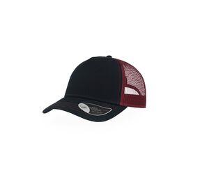 ATLANTIS AT180 - Casquette Rapper en coton canvas Navy/Burgundy