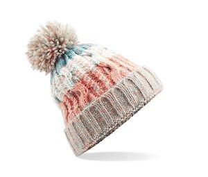 Beechfield BF486 - Corkscrew beanie with pompom Milkshake Mix