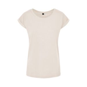 Build Your Brand BY021 - Ladies Extended Shoulder Tee Pink