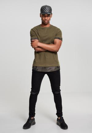 Urban Classics TB1863C - Long Shaped Camo Inset Tee