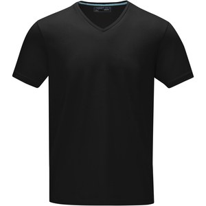 Elevate NXT 38016 - Kawartha short sleeve men's GOTS organic V-neck t-shirt Solid Black