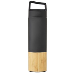 PF Concept 100669 - Torne 540 ml copper vacuum insulated stainless steel bottle with bamboo outer wall Solid Black