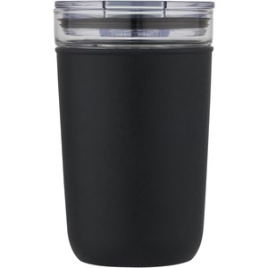 PF Concept 100675 - Bello 420 ml glass tumbler with recycled plastic outer wall Solid Black