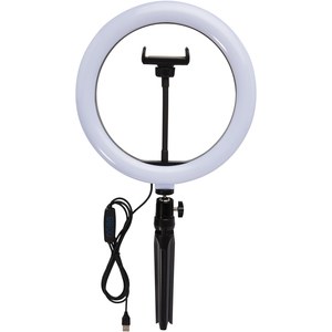 PF Concept 124248 - Studio ring light for selfies and vlogging with phone holder and tripod Solid Black