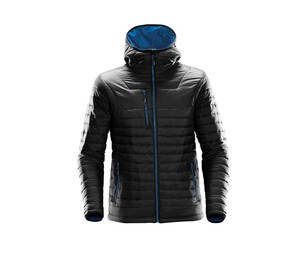 STORMTECH SHAFP1 - Men's hooded down jacket Black/ Marine Blue